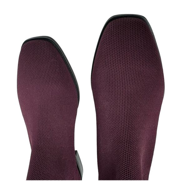 Women's Burgundy Ankle Boots - Picture 5 of 10